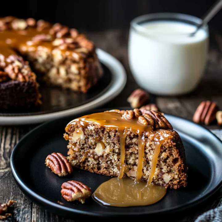 banana pecan caramel cake recipe